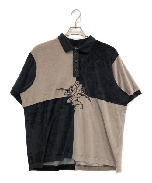 FUCKING AWESOME（ファッキンオーサム）Fucking Awesome (ファッキンオーサム) night flight polo ブラック×グレー サイズ:Mの古着・服飾アイテム