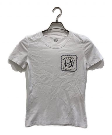 エルメス23AW 34定番ホワイトシャツ【ツイリーをつけることも】-シャツの襟