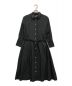 fou fou（フーフー）の古着「shirts collar belted one piece」｜ブラック