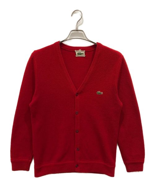 LACOSTE（ラコステ）LACOSTE (ラコステ) ニットカーディガン レッド サイズ:3の古着・服飾アイテム