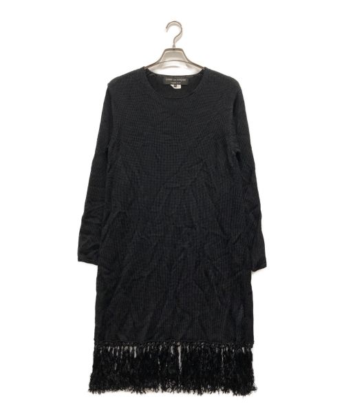 COMME des GARCONS HOMME PLUS（コムデギャルソンオムプリュス）COMME des GARCONS HOMME PLUS (コムデギャルソンオムプリュス) fringe sweater rayon ブラック サイズ:Sの古着・服飾アイテム