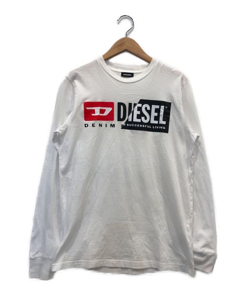 DIESEL（ディーゼル）DIESEL (ディーゼル) ロングスリーブTシャツ ホワイト サイズ:14の古着・服飾アイテム