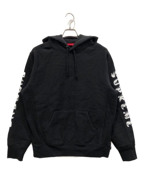 SUPREME（シュプリーム）Supreme (シュプリーム) Gradient Sleeve Hooded Sweatshirt ブラック サイズ:MEDIUMの古着・服飾アイテム