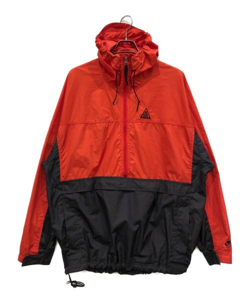 NIKE ACG（ナイキエージーシー）NIKE ACG (ナイキエージーシー) アノラックパーカー レッド×ブラック サイズ:XLの古着・服飾アイテム