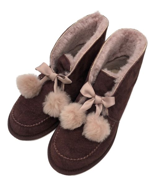 UGG（アグ）UGG (アグ) ムートンブーツ ワインレッド サイズ:USA7/UK5.5/EU38/JAPAN24の古着・服飾アイテム