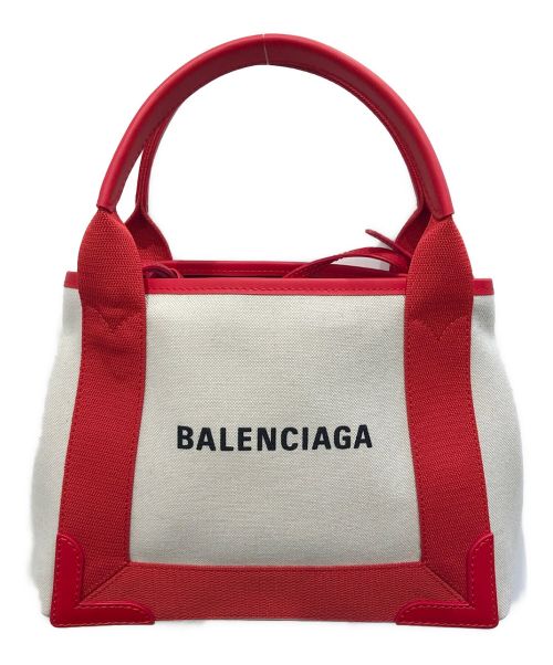 BALENCIAGA（バレンシアガ）BALENCIAGA (バレンシアガ) エクストラスモール2WAYショルダーバッグ アイボリー×レッドの古着・服飾アイテム