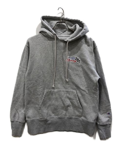 Champion（チャンピオン）Champion (チャンピオン) 後付けパーカー グレー サイズ:LARGEの古着・服飾アイテム