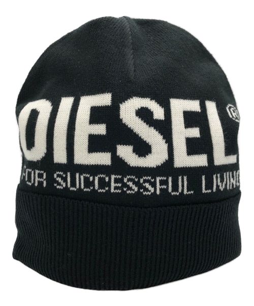 DIESEL（ディーゼル）DIESEL (ディーゼル) ニットキャップ ブラック 未使用品の古着・服飾アイテム