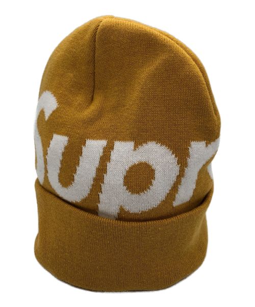 SUPREME（シュプリーム）Supreme (シュプリーム) Big Logo Beanie マスタードの古着・服飾アイテム