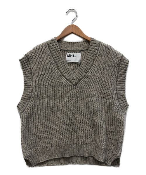 MHL（エムエイチエル）MHL (エムエイチエル) NATURAL WOOL RIB VEST ベージュ サイズ:Ⅱ 未使用品の古着・服飾アイテム