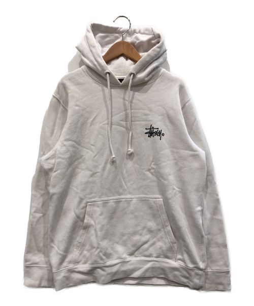 stussy（ステューシー）stussy (ステューシー) パーカー ホワイト サイズ:MEDIUMの古着・服飾アイテム