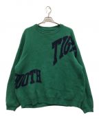 TIGHTBOOTH PRODUCTIONタイトブースプロダクション）の古着「ACID LOGO KNIT SWEATER」｜グリーン