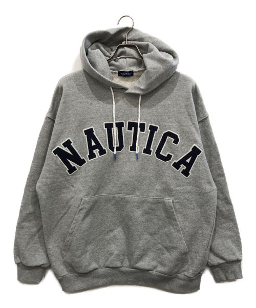 NAUTICA（ノーティカ）NAUTICA (ノーティカ) ロゴパーカー グレー サイズ:Mの古着・服飾アイテム