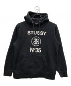 stussyステューシー）の古着「パーカー」｜ブラック