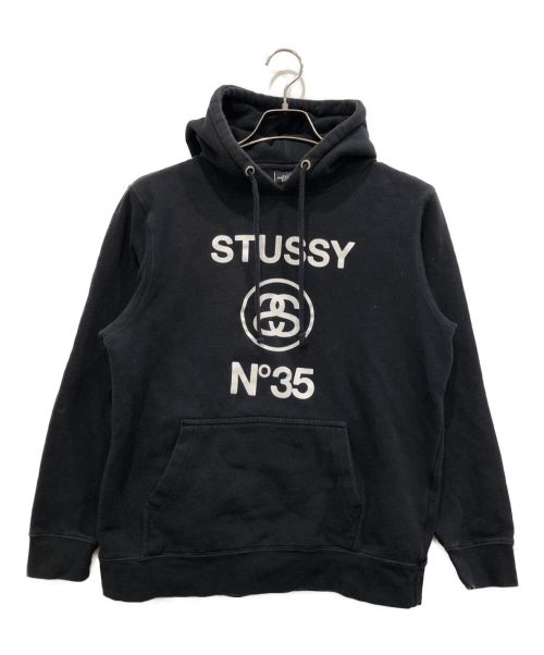 stussy（ステューシー）stussy (ステューシー) パーカー ブラック サイズ:MEDIUMの古着・服飾アイテム