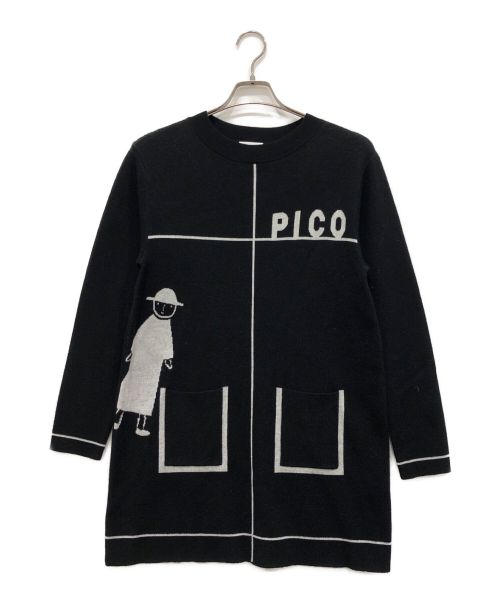 PICONE CLUB（ピッコーネクラブ）PICONE CLUB (ピッコーネクラブ) ニットワンピース ブラック サイズ:1の古着・服飾アイテム