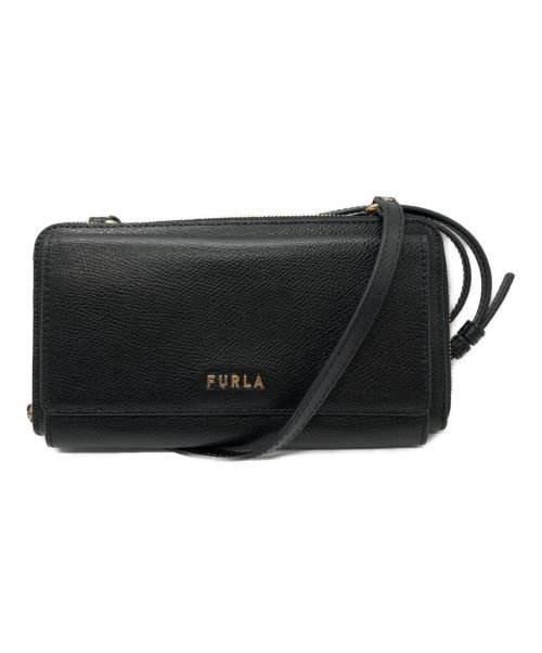 FURLA（フルラ）FURLA (フルラ) ショルダーウォレット ブラックの古着・服飾アイテム