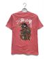 stussy (ステューシー) 屏風プリントTシャツ ピンク サイズ:S：5000円