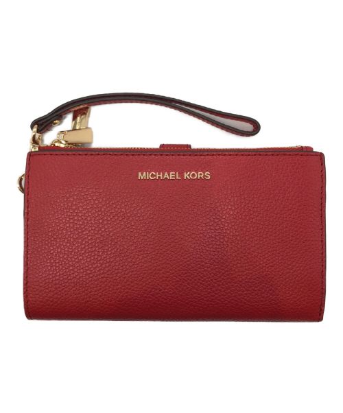 MICHAEL KORS（マイケルコース）MICHAEL KORS (マイケルコース) 2つ折り長財布 レッドの古着・服飾アイテム