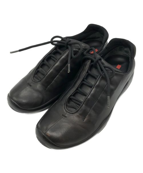 PRADA SPORTS（プラダスポーツ）PRADA SPORTS (プラダスポーツ) レザースニーカー ブラック サイズ:37の古着・服飾アイテム