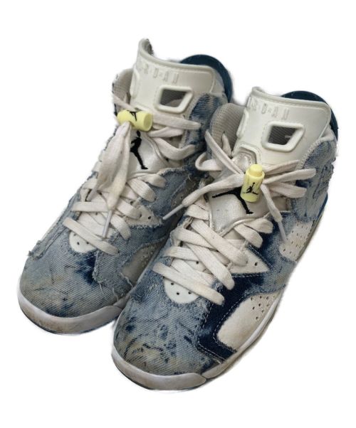 NIKE（ナイキ）NIKE (ナイキ) GS Air Jordan 6 インディゴ×ホワイト サイズ:US3.5Y/UK3/EUR35.5/cm225の古着・服飾アイテム