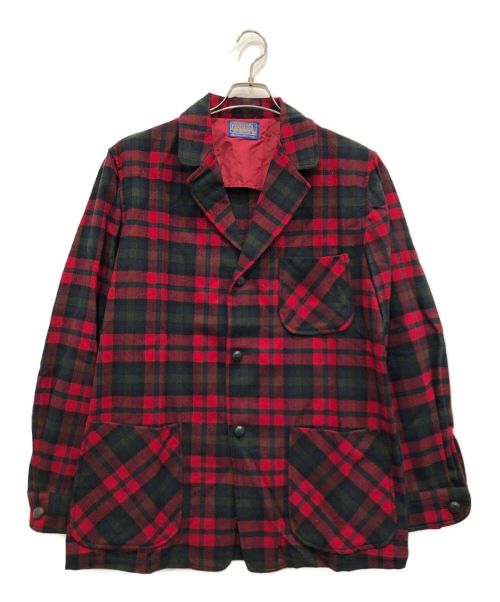 PENDLETON（ペンドルトン）PENDLETON (ペンドルトン) ウールテーラードジャケット レッド サイズ:Mの古着・服飾アイテム