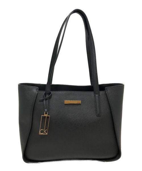 Calvin Klein（カルバンクライン）Calvin Klein (カルバンクライン) Marissa Modern Saffiano Tote ブラックの古着・服飾アイテム