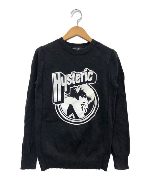 Hysteric Glamour（ヒステリックグラマー）Hysteric Glamour (ヒステリックグラマー) ガールプリントコットンニット ブラック サイズ:FREEの古着・服飾アイテム