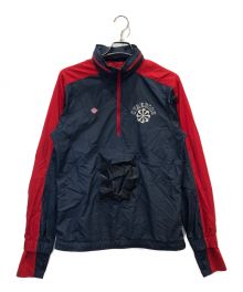 NIKE×UNDERCOVER（ナイキ×アンダーカバー）の古着「GYAKUSOU 1/2-Zip Hooded Top」｜ネイビー×レッド