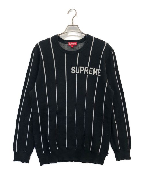 SUPREME（シュプリーム）SUPREME (シュプリーム) ストライプニット ブラック サイズ:Lの古着・服飾アイテム