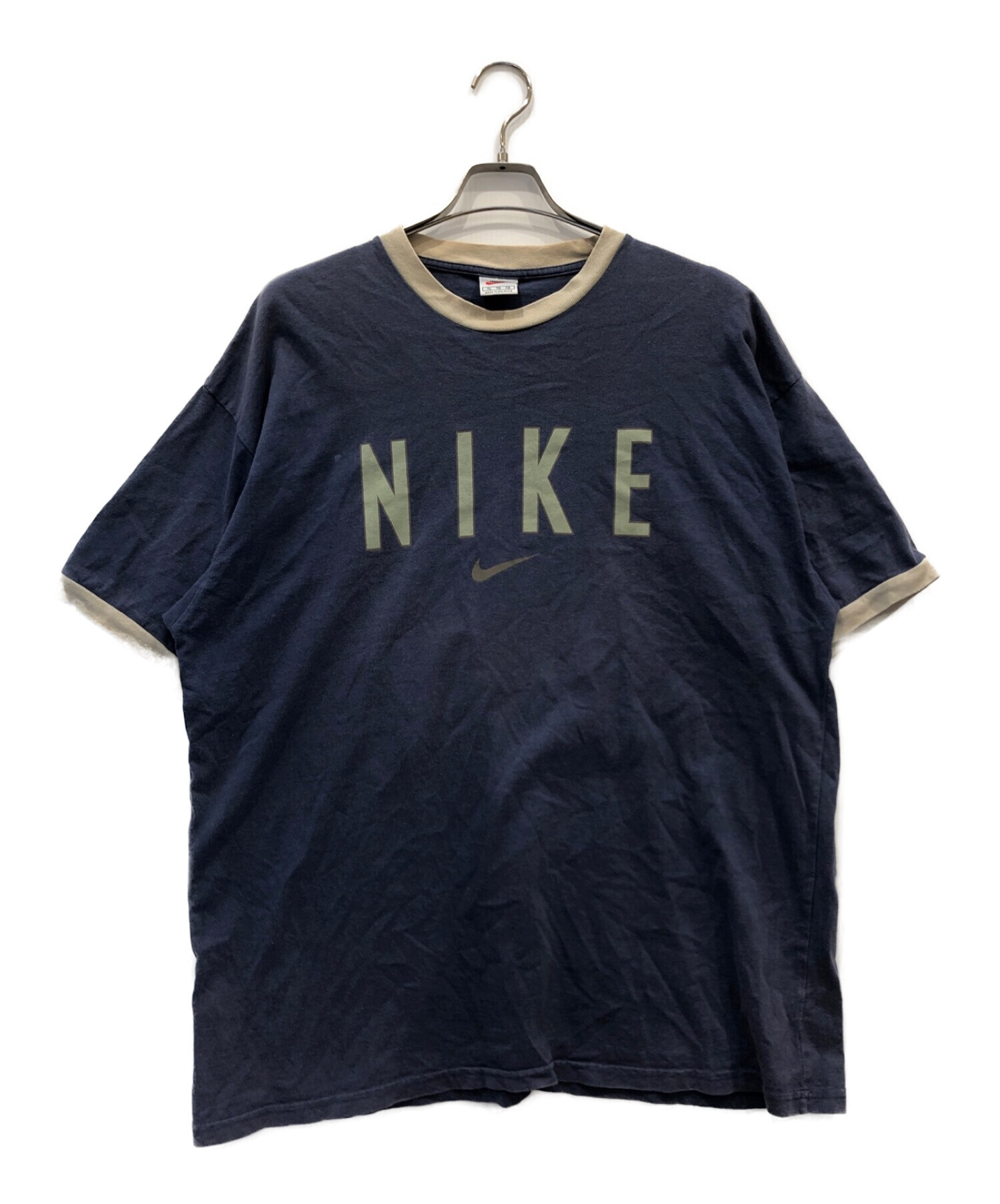 NIKE (ナイキ) 90sデカロゴリンガーTシャツ ネイビー サイズ:XL