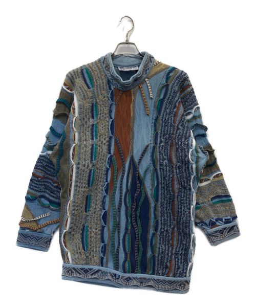 Coogi（クージー）Coogi (クージー) コットン3Dニット スカイブルー サイズ:Sの古着・服飾アイテム