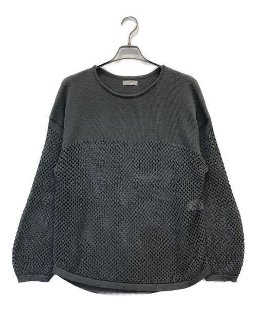 LAATO（ラート）LAATO (ラート) mesh knit グレー サイズ:Freeの古着・服飾アイテム