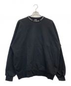 KEBOZケボズ）の古着「NECK LOGO SWEAT CREWNECK」｜ブラック