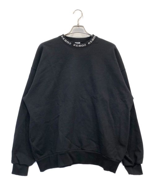 KEBOZ（ケボズ）KEBOZ (ケボズ) NECK LOGO SWEAT CREWNECK ブラック サイズ:Lの古着・服飾アイテム