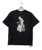 stussyステューシー）の古着「プリントTシャツ」｜ブラック