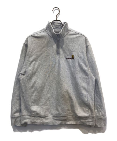 CarHartt（カーハート）CarHartt (カーハート) ハーフジップスウェット ライトグレー サイズ:Lの古着・服飾アイテム