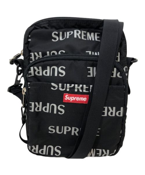 SUPREME（シュプリーム）SUPREME (シュプリーム) 3M Reflective Repeat Shoulder Bag/リフレクティブリピートショルダーバッグ ブラックの古着・服飾アイテム