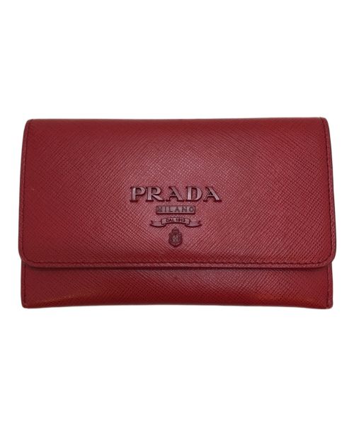 PRADA（プラダ）PRADA (プラダ) カードケース レッドの古着・服飾アイテム