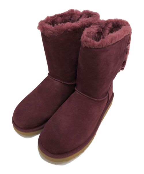 UGG（アグ）UGG (アグ) ベイリー ボウ クラッシュド ベルベット/リボン ボアブーツ パープル サイズ:US8/UK6/EU39/25cmの古着・服飾アイテム