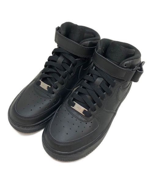 NIKE（ナイキ）NIKE (ナイキ) ハイカットスニーカー/AIR FORCE1 MID/エアフォース1ミッド ブラック サイズ:US4Y/UK3.5/EUR36/23cmの古着・服飾アイテム