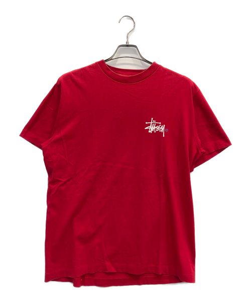 stussy（ステューシー）stussy (ステューシー) [古着]90sロゴプリントTシャツ レッド サイズ:LARGEの古着・服飾アイテム