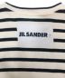 中古・古着 JIL SANDER+ (ジルサンダープラス) ロゴパッチボーダーカットソー/ボーダー/ロンT/ロゴパッチ クリーム×ブラック サイズ:M：18000円