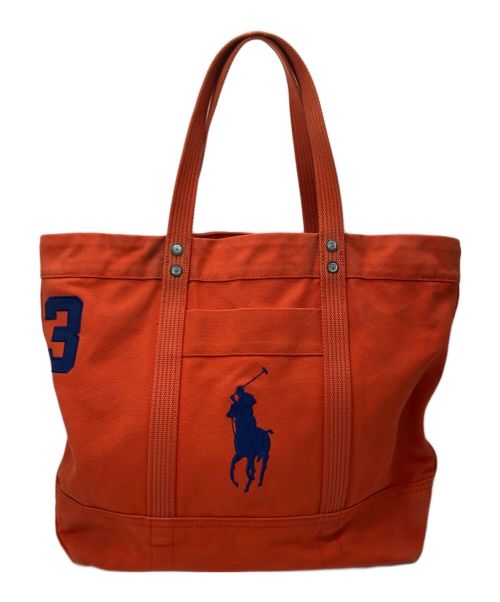 POLO RALPH LAUREN（ポロ・ラルフローレン）POLO RALPH LAUREN (ポロ・ラルフローレン) トートバッグ/TOTE BIG PONY(トートビッグポニー) オレンジの古着・服飾アイテム