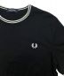 中古・古着 FRED PERRY (フレッドペリー) リンガーＴシャツ ブラック サイズ:L：5000円