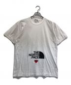 THE NORTH FACE×PLAY COMME des GARCONSザ ノース フェイス×プレイ コムデギャルソン）の古着「ロゴプリントTシャツ」｜ホワイト