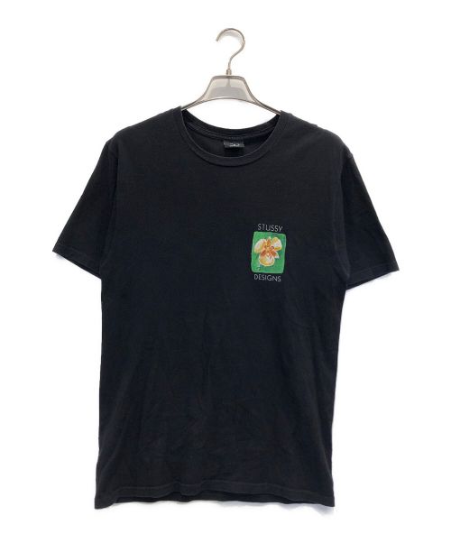 stussy（ステューシー）stussy (ステューシー) プリントTシャツ/ハイビスカスティー ブラック サイズ:Mの古着・服飾アイテム