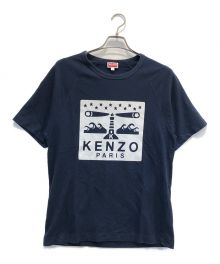 KENZO（ケンゾー）の古着「ラグランカットソー/ライトハウススリムスリムTシャツ」｜ネイビー