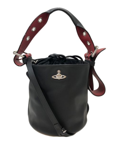 Vivienne Westwood（ヴィヴィアンウエストウッド）Vivienne Westwood (ヴィヴィアンウエストウッド) バケツ型ショルダーバッグ ブラックの古着・服飾アイテム