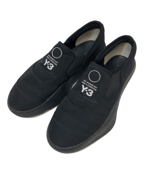 Y-3（ワイスリー）Y-3 (ワイスリー) タングツ/ナイロン スリッポン ブラック サイズ:US7 1/2 /UK7/EUR40 2/3 /25.5cmの古着・服飾アイテム